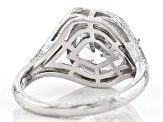 White Cubic Zirconia Rhodium Over Sterling Silver Ring 5.94ctw (3.87ctw DEW)