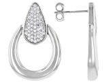 White Cubic Zirconia Rhodium Over Sterling Silver Earrings 0.69ctw