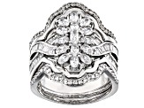 White Cubic Zirconia Rhodium Over Sterling Silver Stackable Ring 2.69ctw
