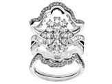 White Cubic Zirconia Rhodium Over Sterling Silver Stackable Ring 2.69ctw