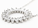 White Cubic Zirconia Rhodium Over Sterling Silver Necklace 2.70ctw