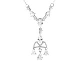 White Cubic Zirconia Rhodium Over Sterling Silver Necklace 5.28ctw