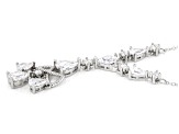 White Cubic Zirconia Rhodium Over Sterling Silver Necklace 5.28ctw