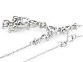White Cubic Zirconia Rhodium Over Sterling Silver Necklace 5.28ctw