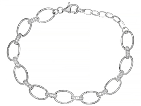 White Cubic Zirconia Rhodium Over Sterling Silver Bracelet 2.70ctw
