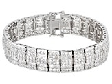 White Cubic Zirconia Rhodium Over Sterling Silver Bracelet 30.77ctw
