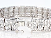White Cubic Zirconia Rhodium Over Sterling Silver Bracelet 30.77ctw
