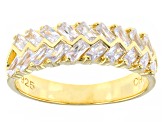 White Cubic Zirconia 18K Yellow Gold Over Sterling Silver Ring 1.31ctw