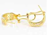 White Cubic Zirconia Rhodium And 18K Yellow Gold Over Sterling Silver Earrings 1.27ctw
