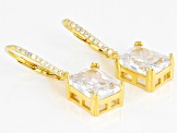 White Cubic Zirconia 18K Yellow Gold Over Sterling Silver Earrings 9.78ctw