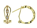 White Cubic Zirconia 18k Yellow Gold Over Sterling Silver Earrings 0.67ctw