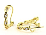 White Cubic Zirconia 18k Yellow Gold Over Sterling Silver Earrings 0.67ctw
