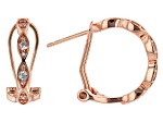 White Cubic Zirconia 18k Rose Gold Over Sterling Silver Earrings 0.67ctw