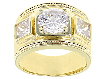 Picture of White Cubic Zirconia 18k Yellow Gold Over Sterling Silver Ring 4.77ctw