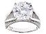 White Cubic Zirconia Rhodium Over Sterling Silver Ring 11.08ctw