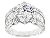 White Cubic Zirconia Rhodium Over Sterling Silver Ring 12.96ctw