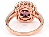 Blush And White Cubic Zirconia 18K Rose Gold Over Sterling Silver Ring 3.98ctw