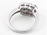 Lab Created Color Change Alexandrite Rhodium Over Sterling Silver Ring 1.90ctw
