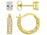 White Cubic Zirconia 18k Yellow Gold Over Sterling Silver Earring Set 4.18ctw