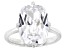 White Cubic Zirconia Platinum Over Sterling Silver Ring 9.51ctw
