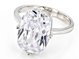 White Cubic Zirconia Platinum Over Sterling Silver Ring 9.51ctw