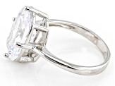 White Cubic Zirconia Platinum Over Sterling Silver Ring 9.51ctw