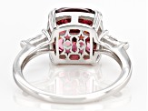 Blush And White Cubic Zirconia Rhodium Over Sterling Silver Ring 6.25ctw