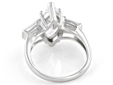 White Cubic Zirconia Rhodium Over Sterling Silver Ring 6.75ctw