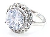 White Cubic Zirconia Rhodium Over Sterling Silver Ring 10.67ctw