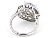 White Cubic Zirconia Rhodium Over Sterling Silver Ring 10.67ctw