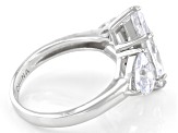 White Cubic Zirconia Rhodium Over Sterling Silver Ring 8.60ctw