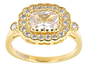 White Cubic Zirconia 18K Yellow Gold Over Sterling Silver Ring 2.83ctw