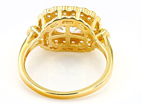 White Cubic Zirconia 18K Yellow Gold Over Sterling Silver Ring 2.83ctw