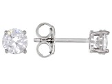 White Cubic Zirconia Rhodium Over Sterling Silver Ring And Earrings 11.63ctw