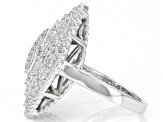 White Cubic Zirconia Rhodium Over Sterling Silver Ring 3.43ctw