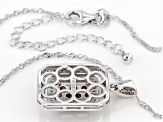 Mocha, Champagne, And White Cubic Zirconia Rhodium Over Sterling Silver Pendant With Chain 2.05ctw