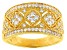 White Cubic Zirconia 18k Yellow Gold Over Sterling Silver Ring 0.89ctw