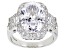 White Cubic Zirconia Platinum Over Sterling Silver Ring 9.65ctw