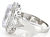 White Cubic Zirconia Platinum Over Sterling Silver Ring 9.65ctw
