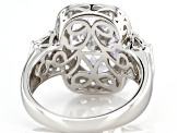 White Cubic Zirconia Platinum Over Sterling Silver Ring 9.65ctw
