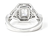 White Cubic Zirconia Rhodium And 14k Yellow Gold Over Sterling Silver Ring 3.03ctw