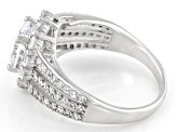 White Cubic Zirconia Platinum Over Sterling Silver Ring (2.71ctw DEW)