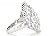 White Cubic Zirconia Rhodium Over Sterling Silver Ring 9.12ctw