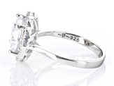 White Cubic Zirconia Rhodium Over Sterling Silver Ring 6.04ctw