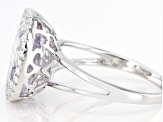 White Cubic Zirconia Platinum Over Sterling Silver Ring 10.57ctw