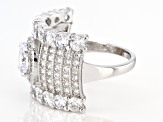 White Cubic Zirconia Rhodium Over Sterling Silver Ring 6.85ctw