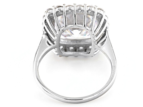 White Cubic Zirconia Rhodium Over Sterling Silver Ring 11.87ctw