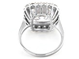 White Cubic Zirconia Rhodium Over Sterling Silver Ring 11.87ctw