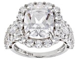 White Cubic Zirconia Platinum Over Sterling Silver Ring 11.83ctw