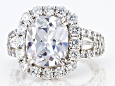 White Cubic Zirconia Platinum Over Sterling Silver Ring 11.83ctw